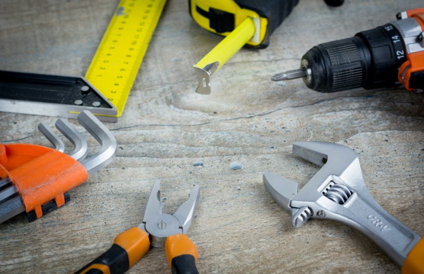 a variety of tools are sitting on a table